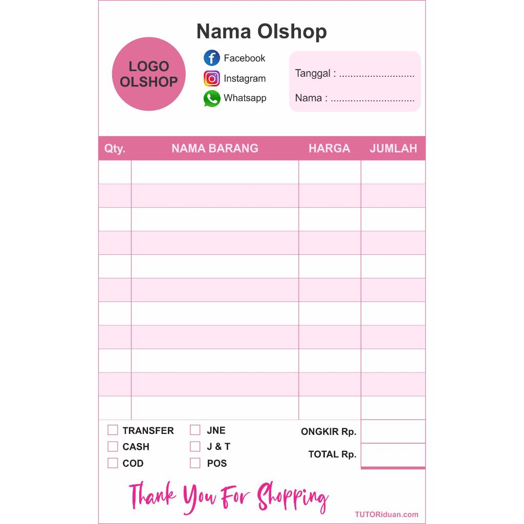 

Nota 1 Play Ukuran 1 kertas jadi 3 (Ecer)