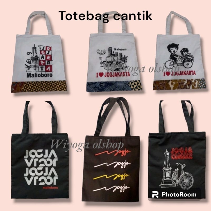 Tote bag jogja / tas jogja / tas kanvas / totebag oleh-oleh khas jogja / oleh-oleh khas jogja / tas 