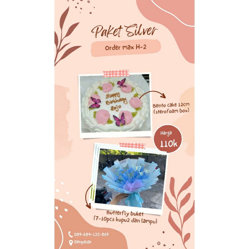 

buket kupu-kupu/ korean cake/butterfly buket