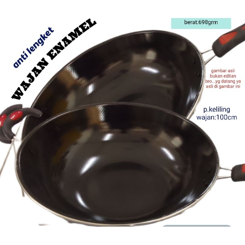 wajan.enamel.gagang.penggorengan.enamel.gagang.wajan.teflon.enamel.penggorengan.teplon.gagang.wajan.