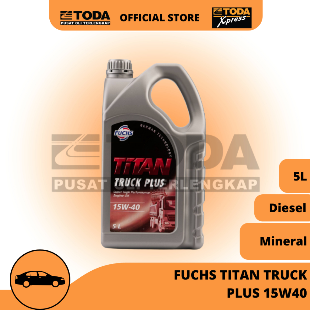 Fuchs Titan Truck Plus 15W40 5 Liter Oli Mesin Mobil Diesel Original