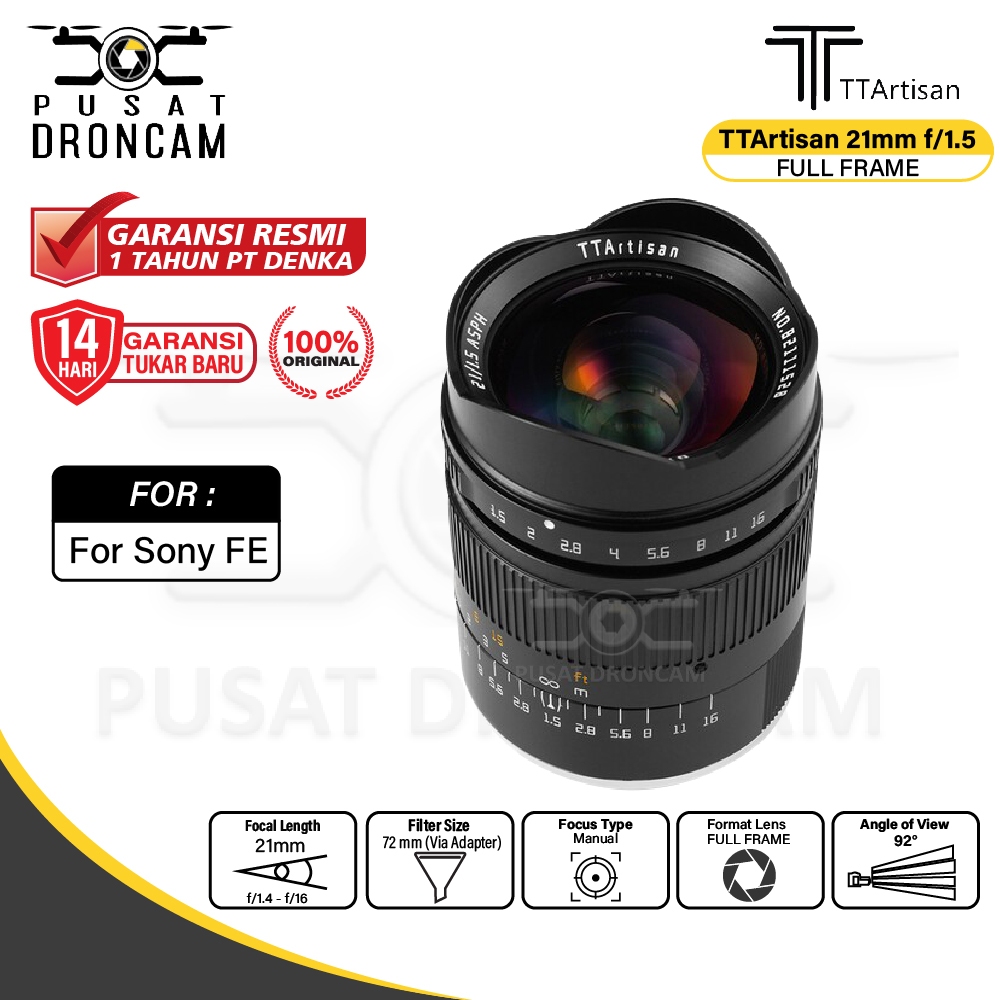 TTArtisan 21mm f1.5 Sony FE FullFrame TT Artisan 21mm f/1.5 Original