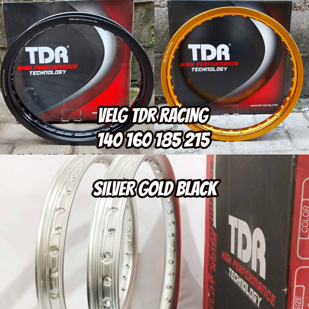 VELG LINGKARAN JARI JARI TDR 140 160 185 215 RING 17 SILVER BLACK GOLD TDR RACING W/U SHAPE