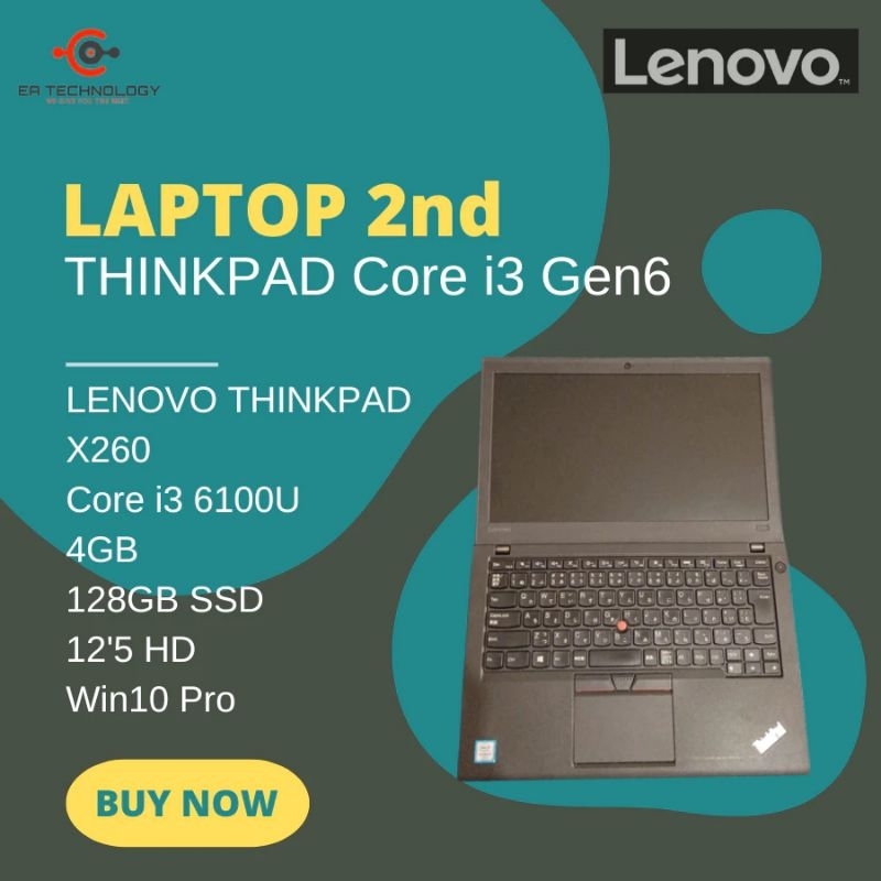LENOVO THINKPAD X260 i3-6100U WIN 10 12'5 FULL HD LIKE NEW