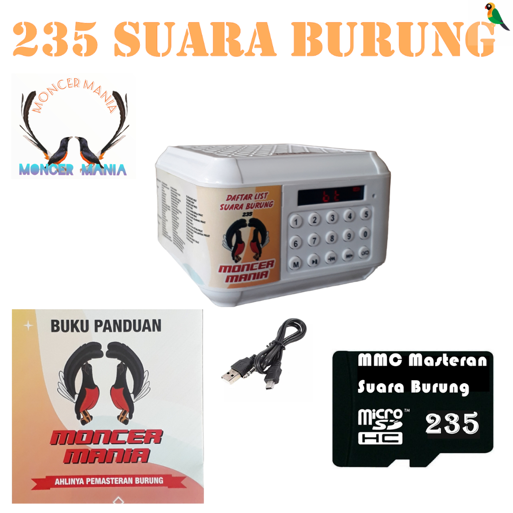 Termurah Speaker Bluetooth  Masteran Mp3 Burung 235 285 Isian Moncer Mania