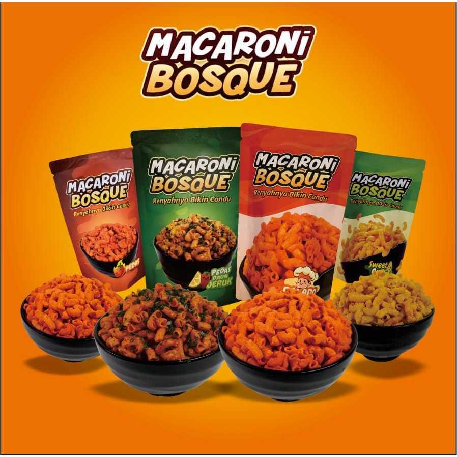 

Cemilan Makaroni Bosque Viral BALADO/JAGUNG MANIS/PDJ/PEDAS
