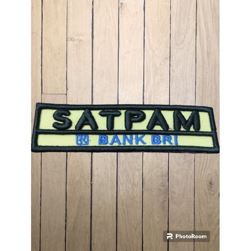 Bordir timbul SATPAM BRI