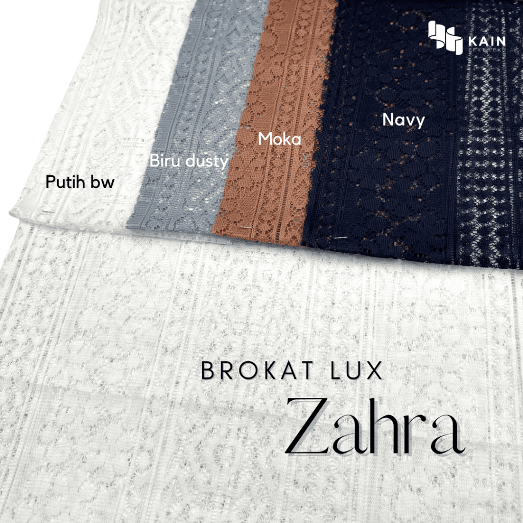 0.5 meter Kain Brokat Brukat Zahra Bunga Salur