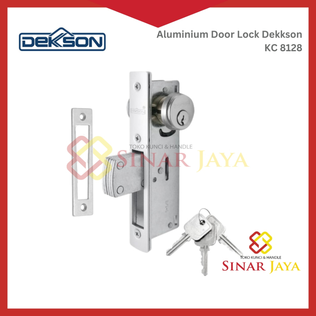 Aluminium Door Lock KC 8128 Dekkson (Kunci Pintu Swing Aluminium KC-8128 Dekkson)