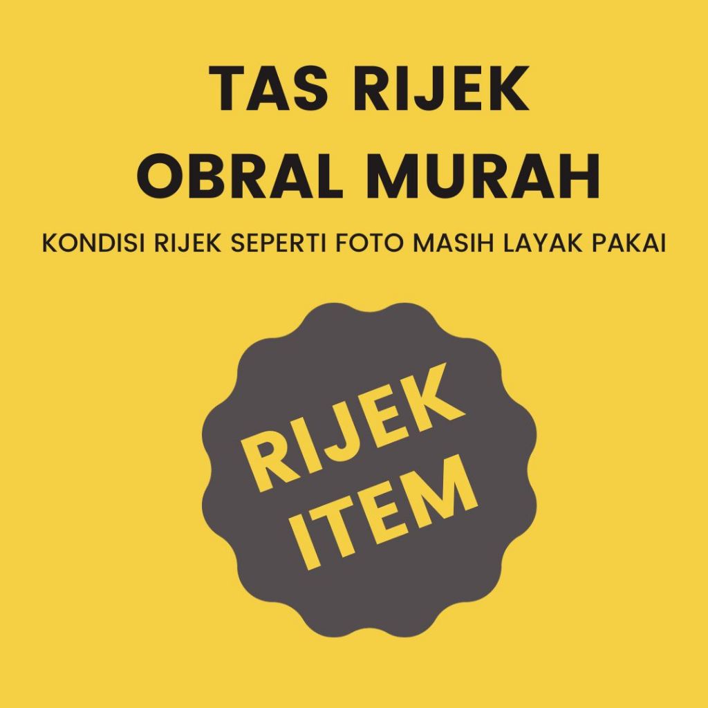Tas Rijek Tas Selempang Bahu Shoulder Bag Import Rijek Cacat
