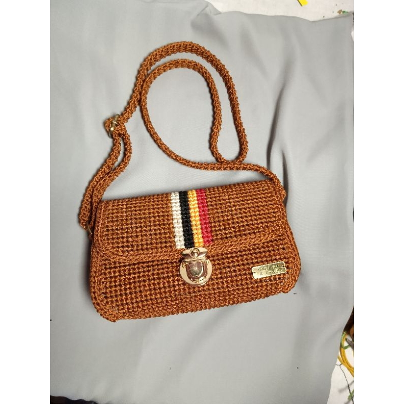 Bella Rajut Tas Rajut Kombinasi Kristik Muat Hp