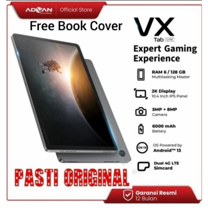 ADVAN TAB VX LITE ram 6/128GB NEW Free Book Cover