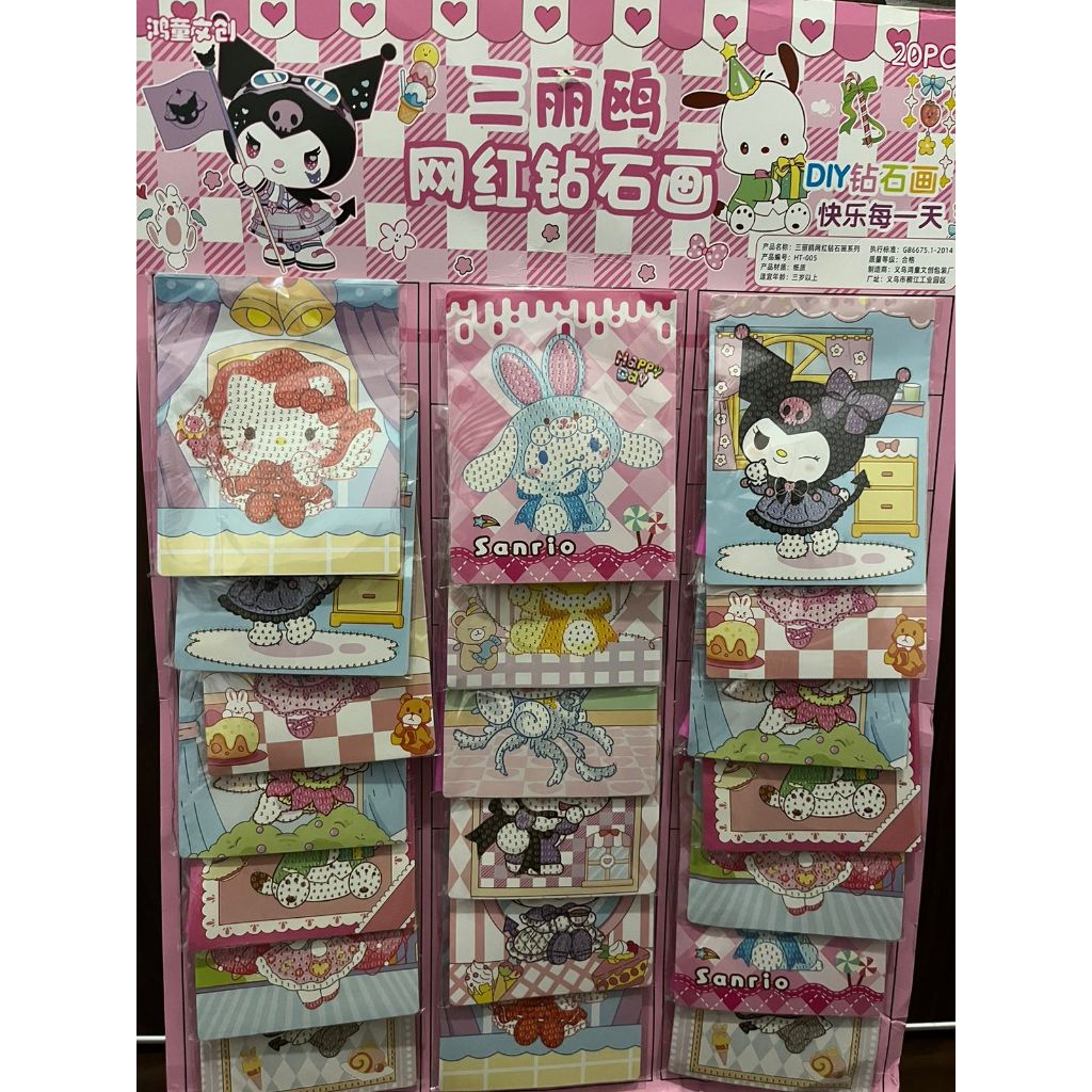 

Sticker Diamond Sanrio / Sticker Diamond Painting / Mainan DIY Sanrio