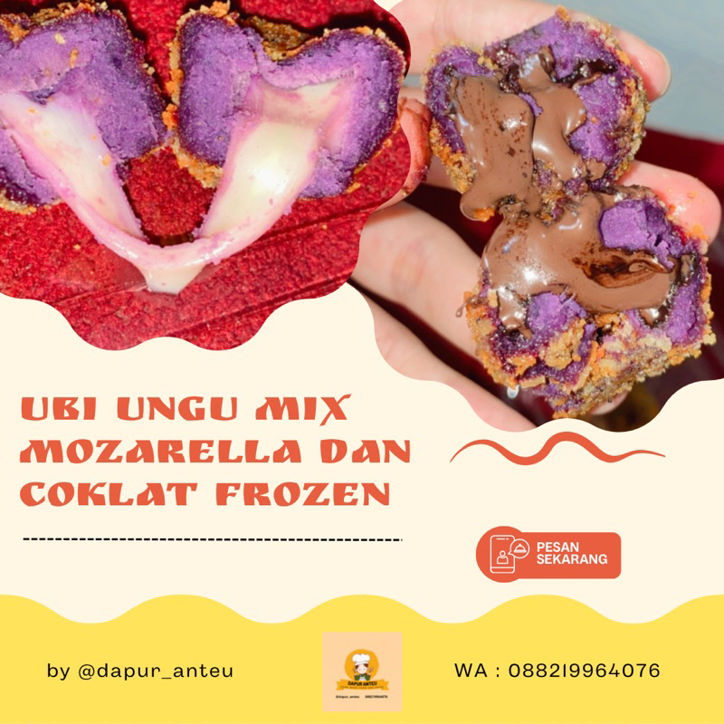 ubi ungu mozarella coklat