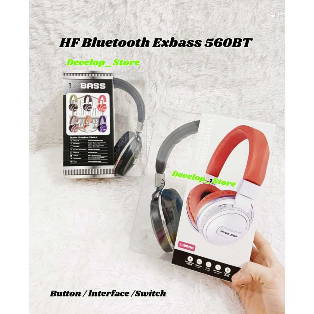 Handsfree Headset Bluetooth ExBass Wireless 560BT