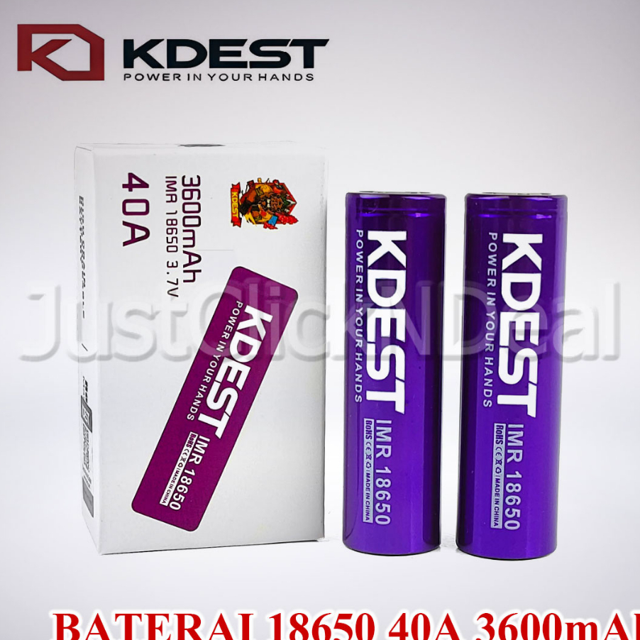 JSZF1881 STOK SIAP 【COD KDEST Baterai 18650 40A 3600mAh Original Authentic