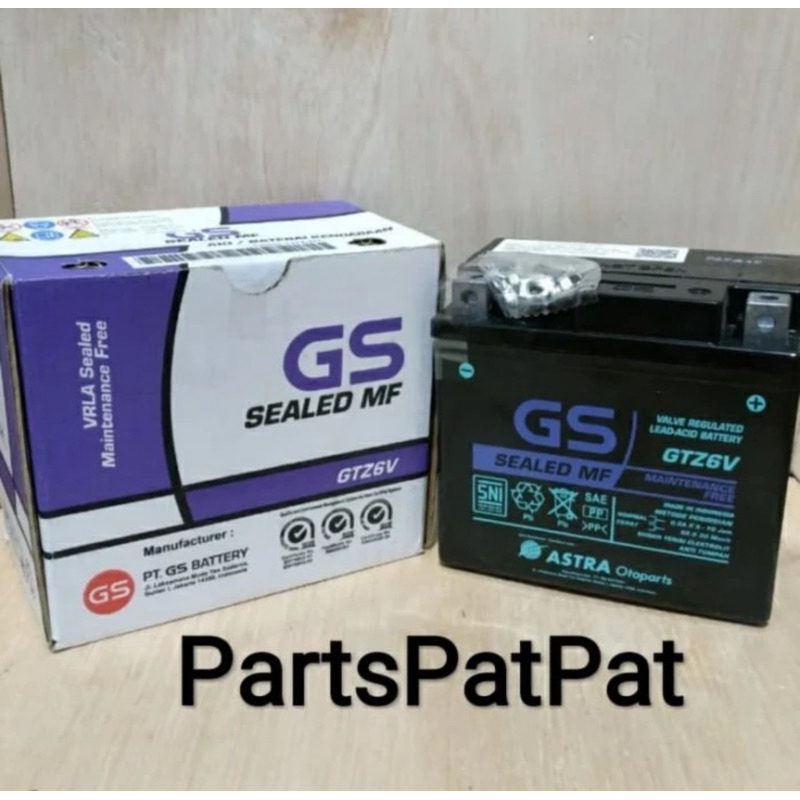AKI VARIO125/150 GS GTZ6V ACCU GS ASTRA GTZ6V/GTZ-6V/GTZ6-V/GT-Z6V ASLI ORIGINAL