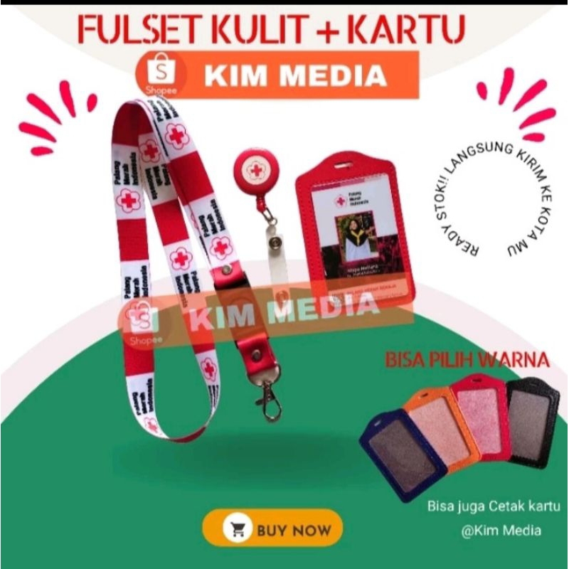 

tali idcard PMI Palang Merah Indonesia / lanyard PMI - HIGH QUALITY ANTI LUNTUR