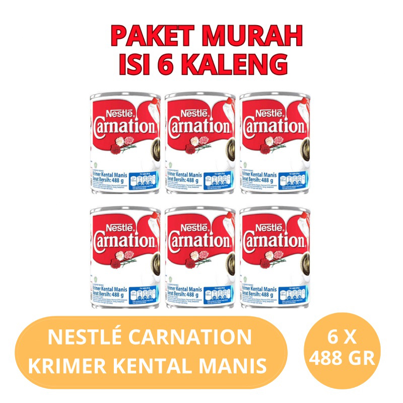 

Nestle Carnation Krimer Kental Manis isi 6 x 488 Gram