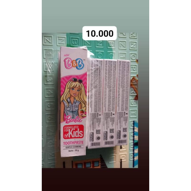 TOOTH PASTE B&B KIDS 50 GR PASTA GIGI ANAK BARBIE