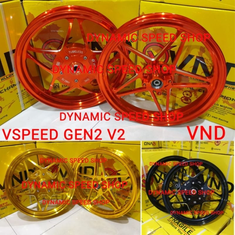 velg vnd vspeed v2 gear 125 velg vnd bintang gen2 mio z mio gravis