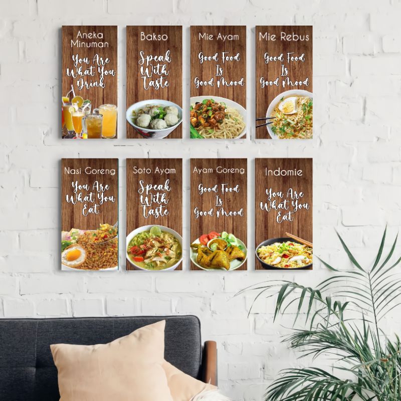 Hiasan Dinding Dapur Pajangan Rumah Makan Poster Menu Makanan Walldecor Restoran