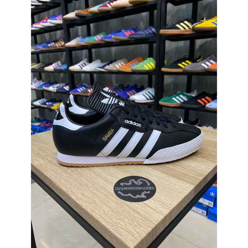 ADIDAS SAMBA SUPER [BLACK/WHITE] #019099 HAGUSNEAKER GARANSI 100% ORIGINAL