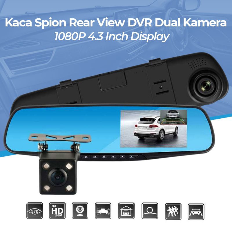 Kamera spion depan belakang dashcam