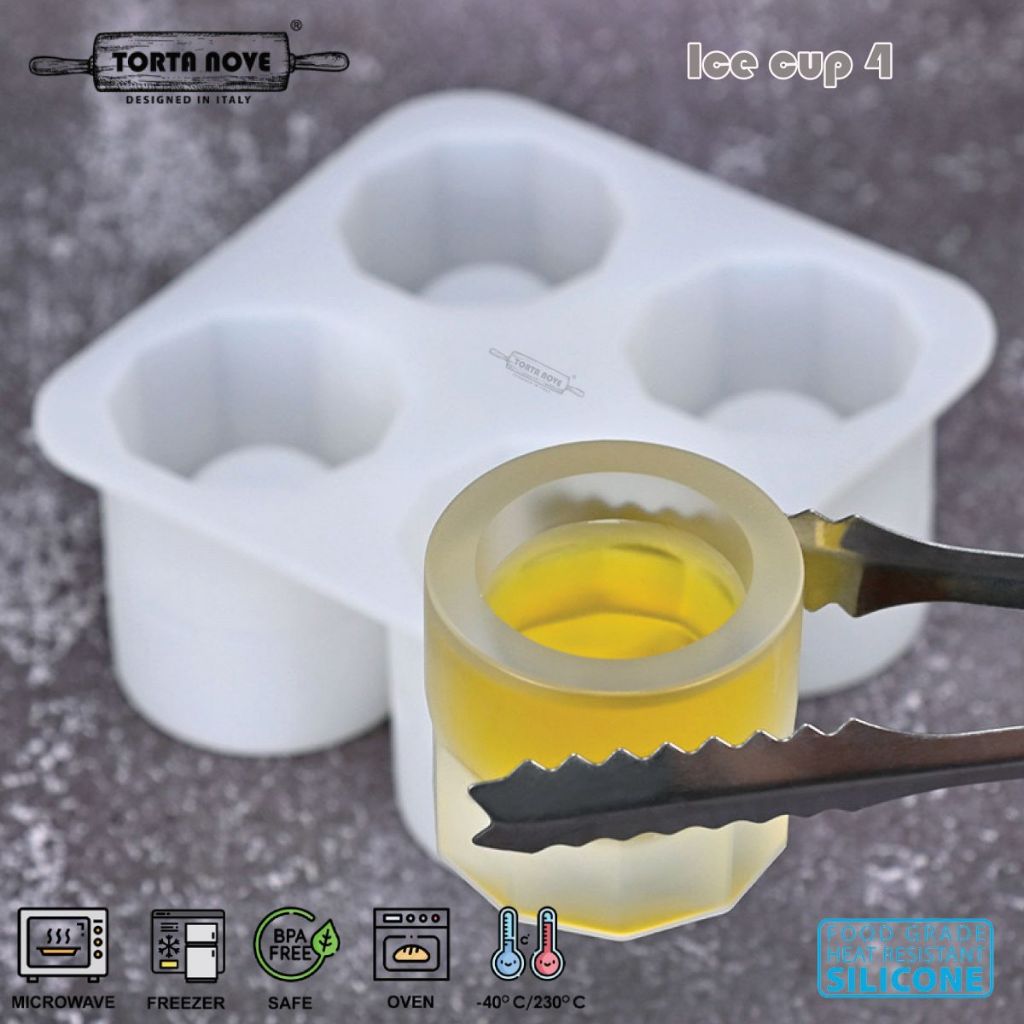 Cetakan Es Batu Bolong Tengah Silikon Bentuk Gelas Silicone Bulat Cetakan Coklat Cup Ice 4