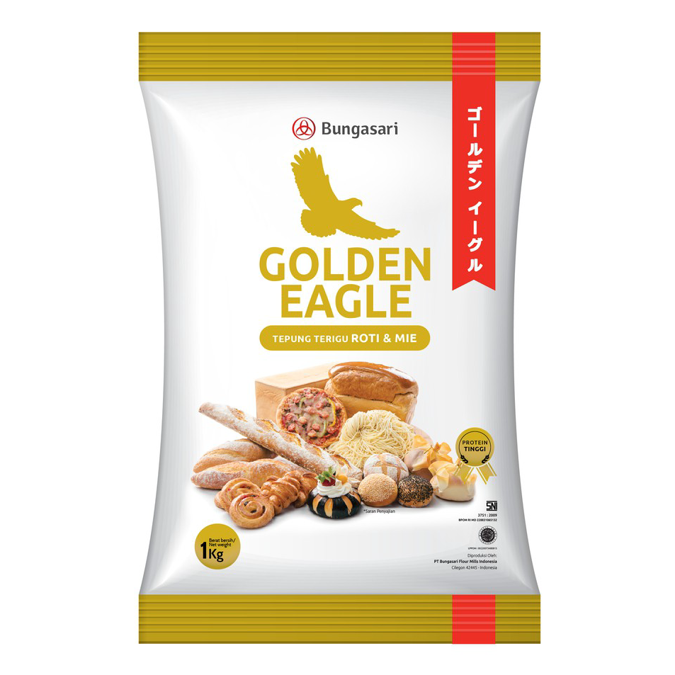 

Seller Bungasari Golden Eagle Tepung Terigu Premium Roti dan Mie 1 KG ☊✵