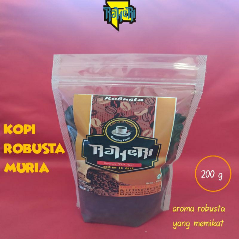 

Kopi robusta muria 200 gram - kopi murni tanpa campuran bisa lelet