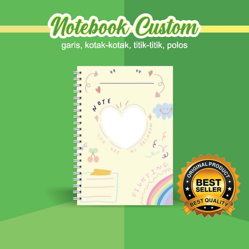 

NOTEBOOK A5 CUSTOM CATATAN/JURNAL BOOKPAPER GRID/KOTAK2#DOTTED/TITIK2#BLANK/POLOS