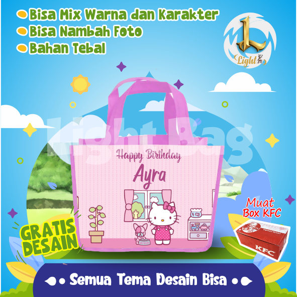 

TAS SOUVENIR ULTAH HELLO KITTY CUSTOM / TAS SOUVENIR PREMIUM / GRATIS DESAIN / BONUS FOTO ANAK / GOODIE BAG CUTE HELLO KITTY / TAS ULANG TAHUN HELLO KITTY / TAS ULTAH CUSTOM / TAS SOUVENIR 2 HARI JADI / TAS ULTAH / TAS ULANG TAHUN / BISA TAMBAH FOTO ANAK