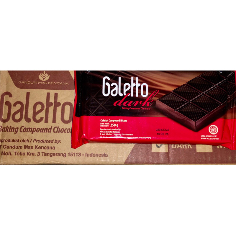 

Coklat Galetto Dark 250gr Coklat Compound