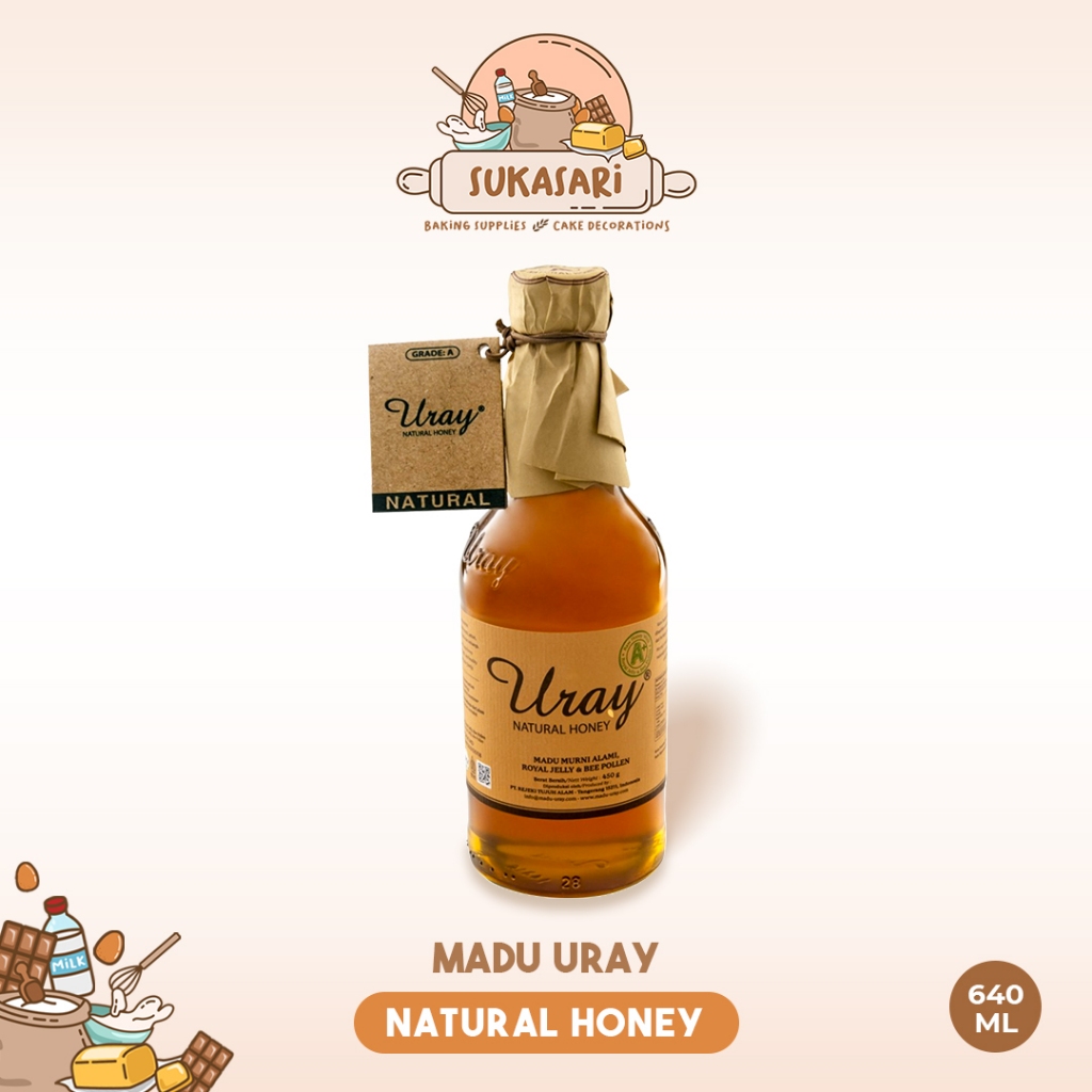 

Sukasari - Madu Uray Natural Honey 640ml - 875gr / Madu Murni / 100% Madu Lebah Hutan Asli