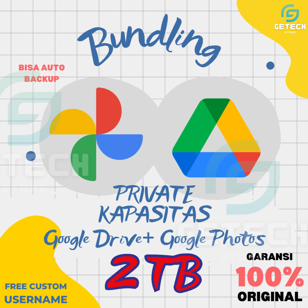 Google Drive Unlimited Max 2 TB PRIVATE Bonus Google Photos 2TB Lifetime Bergaransi