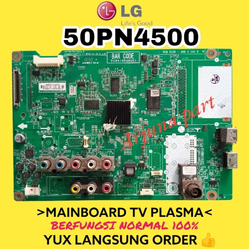 MAINBOARD TV LG PLASMA 50PN4500 / MB TV PLASMA 50PN4500 / MESIN TV PLASMA LG 50PN4500 / MODUL TV LG 