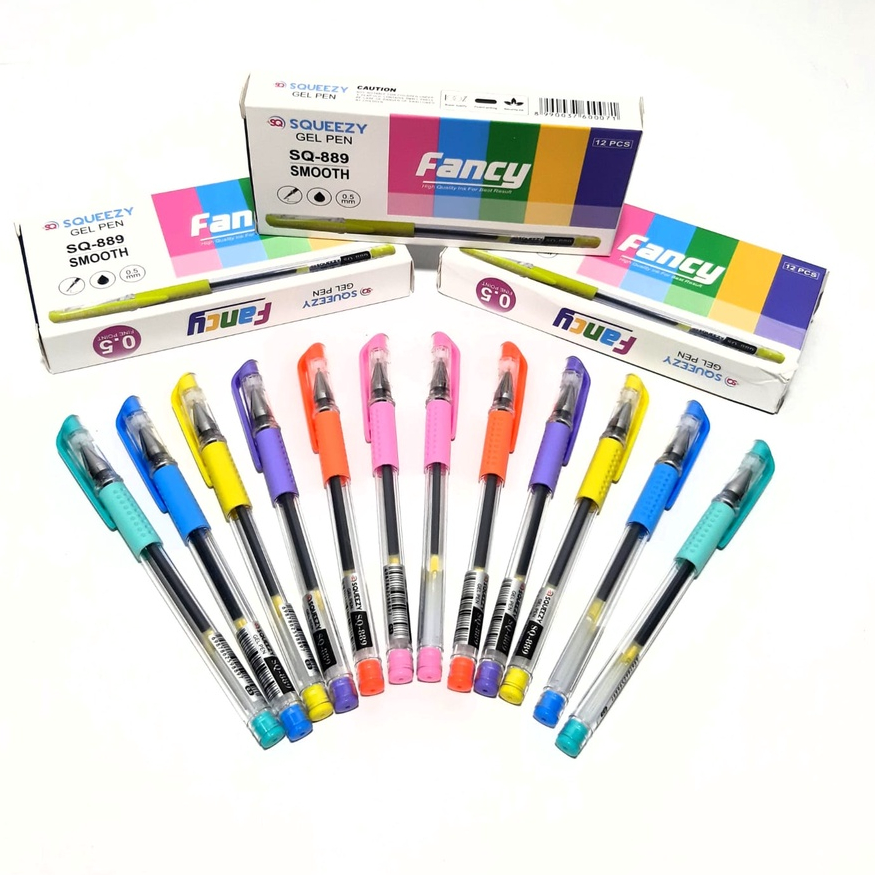 

☍☌✵❂ Harga Grosir (1 kotak/12pcs) PULPEN GEL FANCY SQ-889 0.5MM