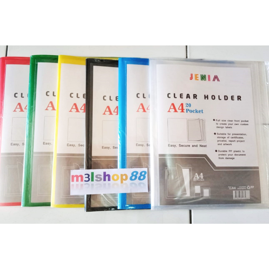 

➯⁂✯ Clear holder A4 20 lembar JENIA / MEDIA KITA-1 pcs