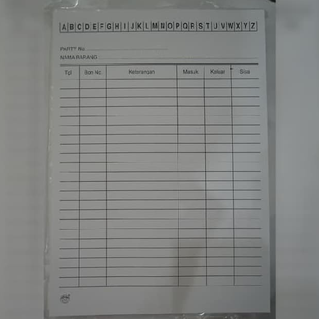 

➚➹✲ Kartu Stok Kecil Kuarto Kwarto/Kartu Persediaan Barang/Stock Card Stok