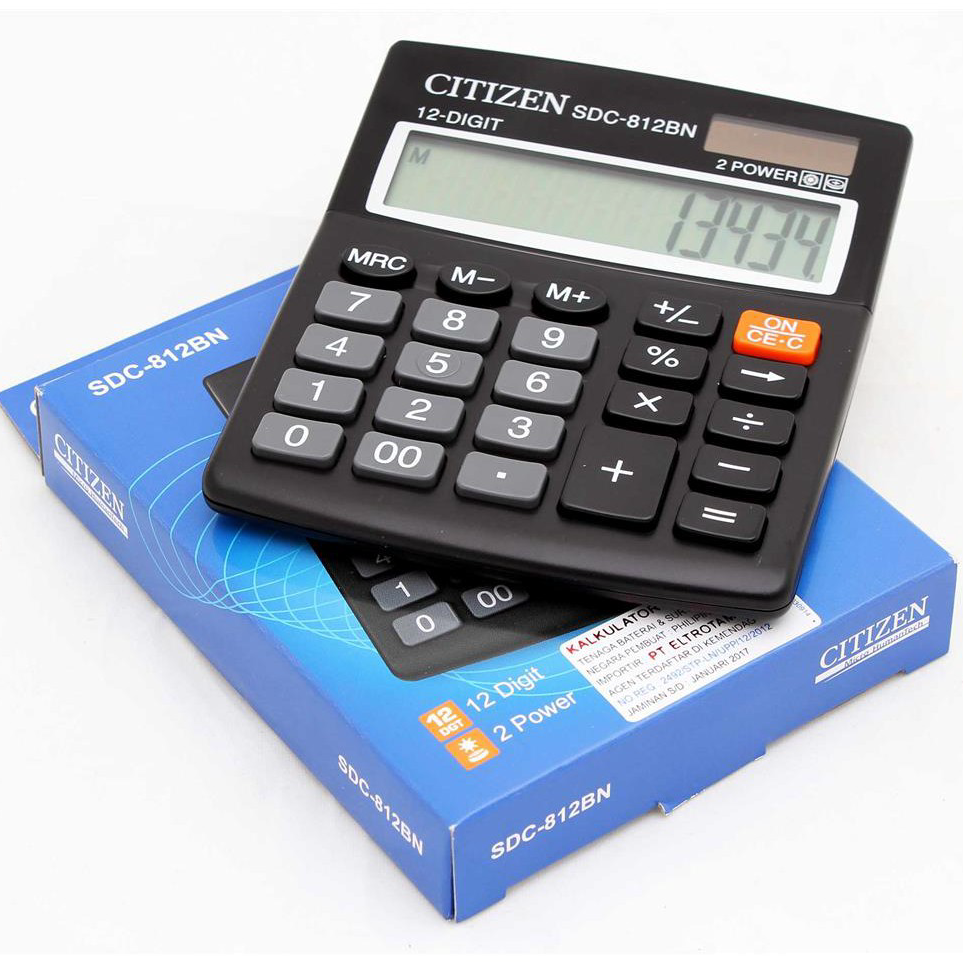 

Terkini Kalkulator 12 Digit Angka CITIZEN SDC 812 - Calculator Digital