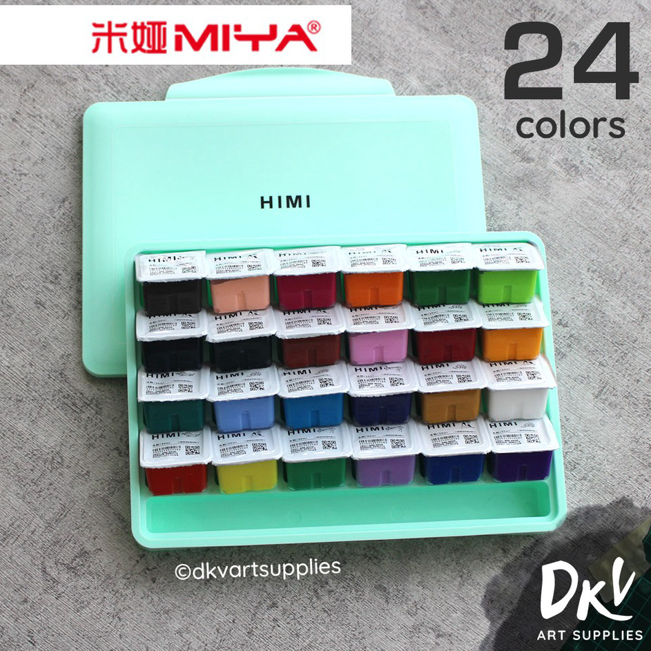 

Laris Miya Himi Gouache 24 Warna Colors 30ml Ready