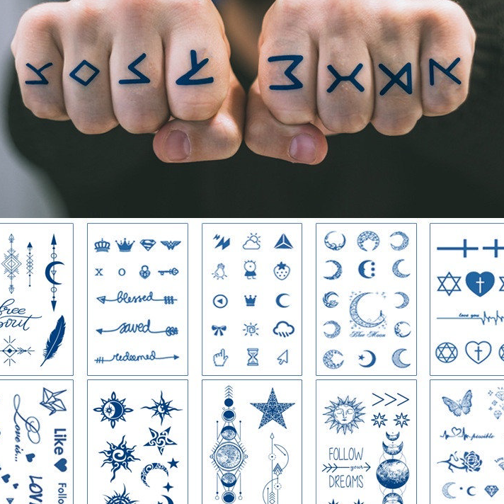 Best Seller 【Stiker Tato】Tato Temporer Tahan lama 15 Hari Tato Temporer Anti Air Waterproof Tato Sti