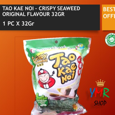 

Laris Tao Kae Noi Crispy Seaweed Tomato Original Hot Spicy Seafood Japanese Tom Yum Gong Tomyam 32 Gr ➶⁎✶