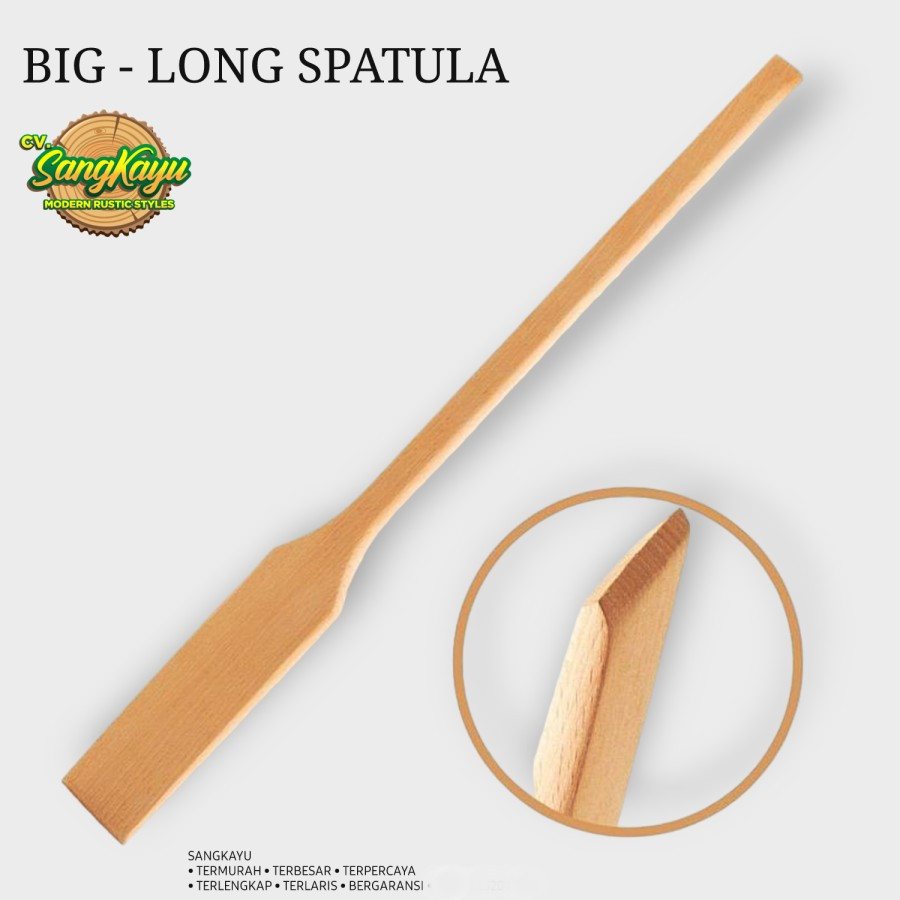 SangKayu Spatula Besar Panjang Sutil Sodet Kayu Besar Pengaduk Dodol dll
