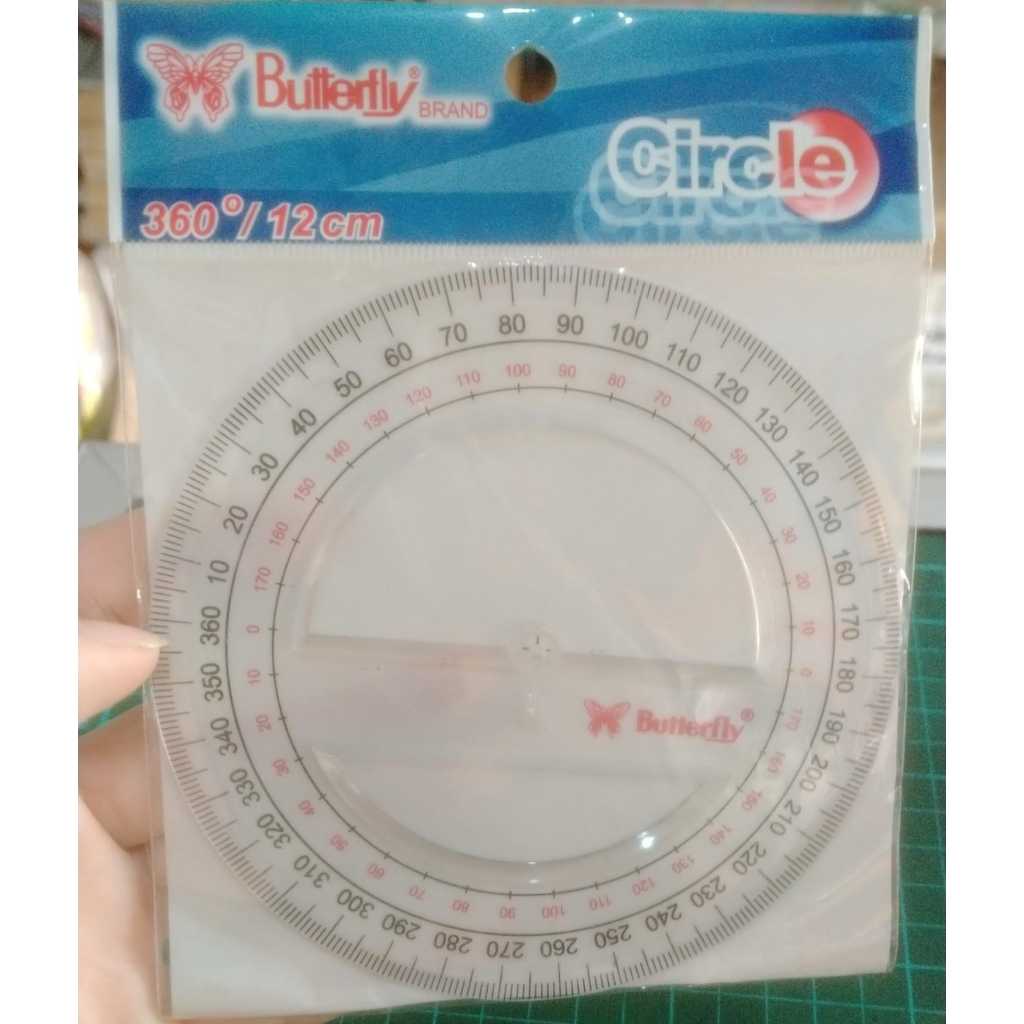 

Penggaris Busur Butterfly 360*/12 CM / 360 Derajat 12 CM ( Harga 1 Pcs )