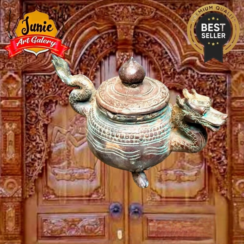 Gentong Cupu Naga Asbak Naga Kuningan asli