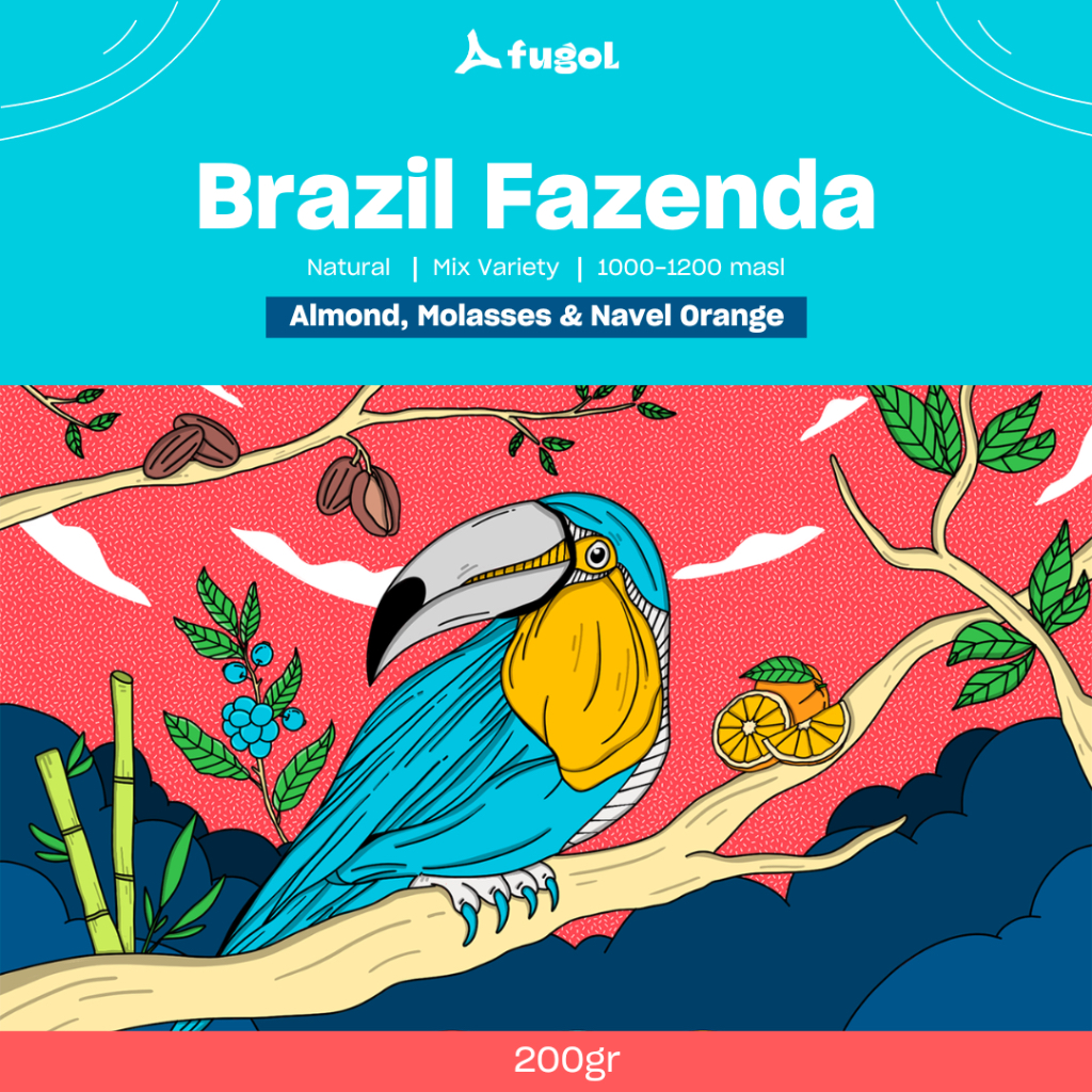 

NG Kopi Arabika BRAZIL FAZENDA SANTA MARIA (200 gr) Single Orin