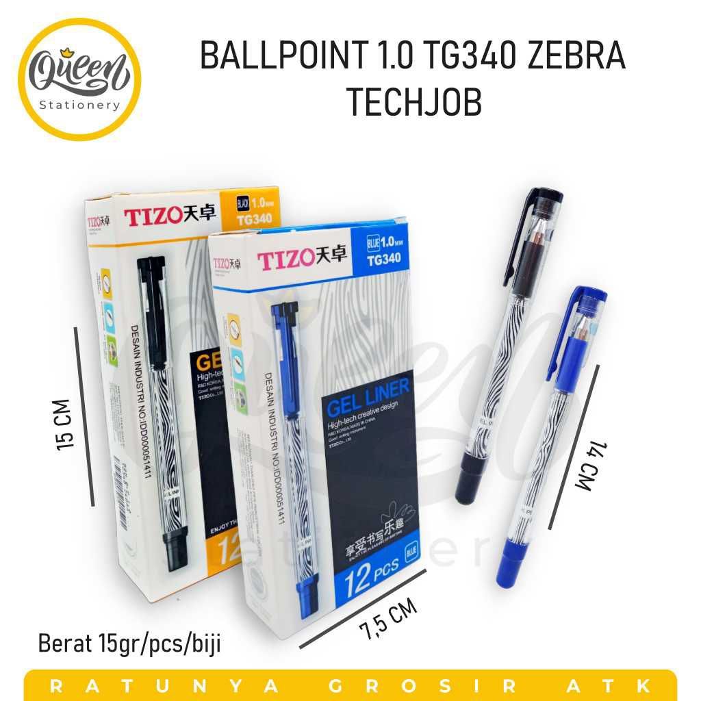 

1 PCS BALLPOINT TG340 ZEBRA TECHJOB / PULPEN GEL / GEL LINER / BOLPEN / BOLPOIN