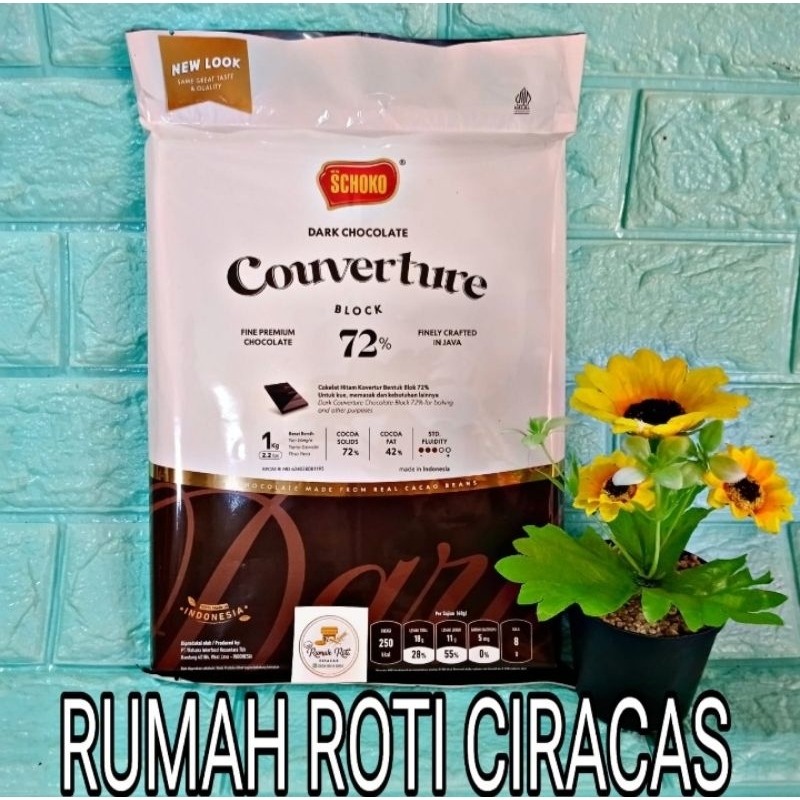 

CHOCOLATE COUVERTURE 72% SCHOKO BKN COKLAT DARK CHOC